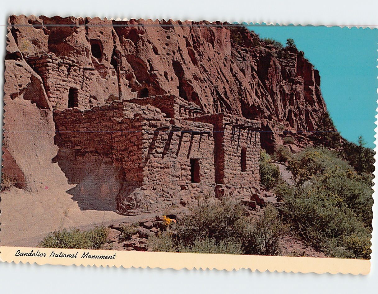 Postcard Talus House Frijoles Canyon Bandelier National Monument New Mexico USA