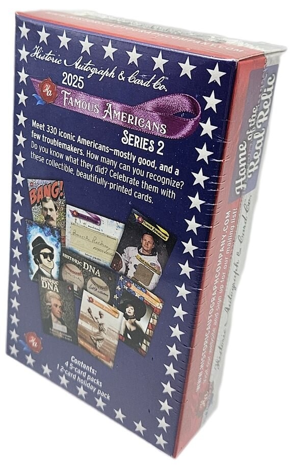 2025 Historic Autographs Famous Americans Series 2 Trading Cards Hobby Box