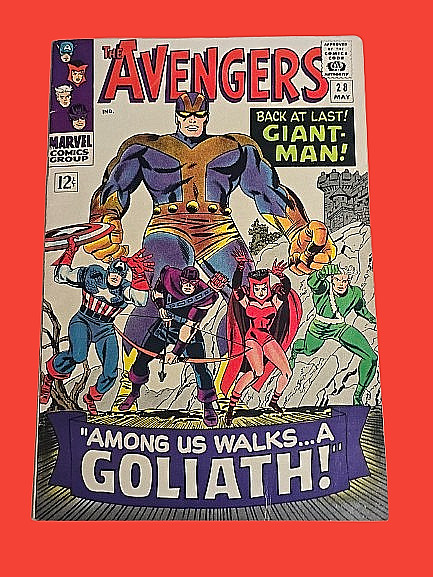 Avengers #28 1966 Marvel Comics 1st Goliath Collector Silver Age Stan Lee