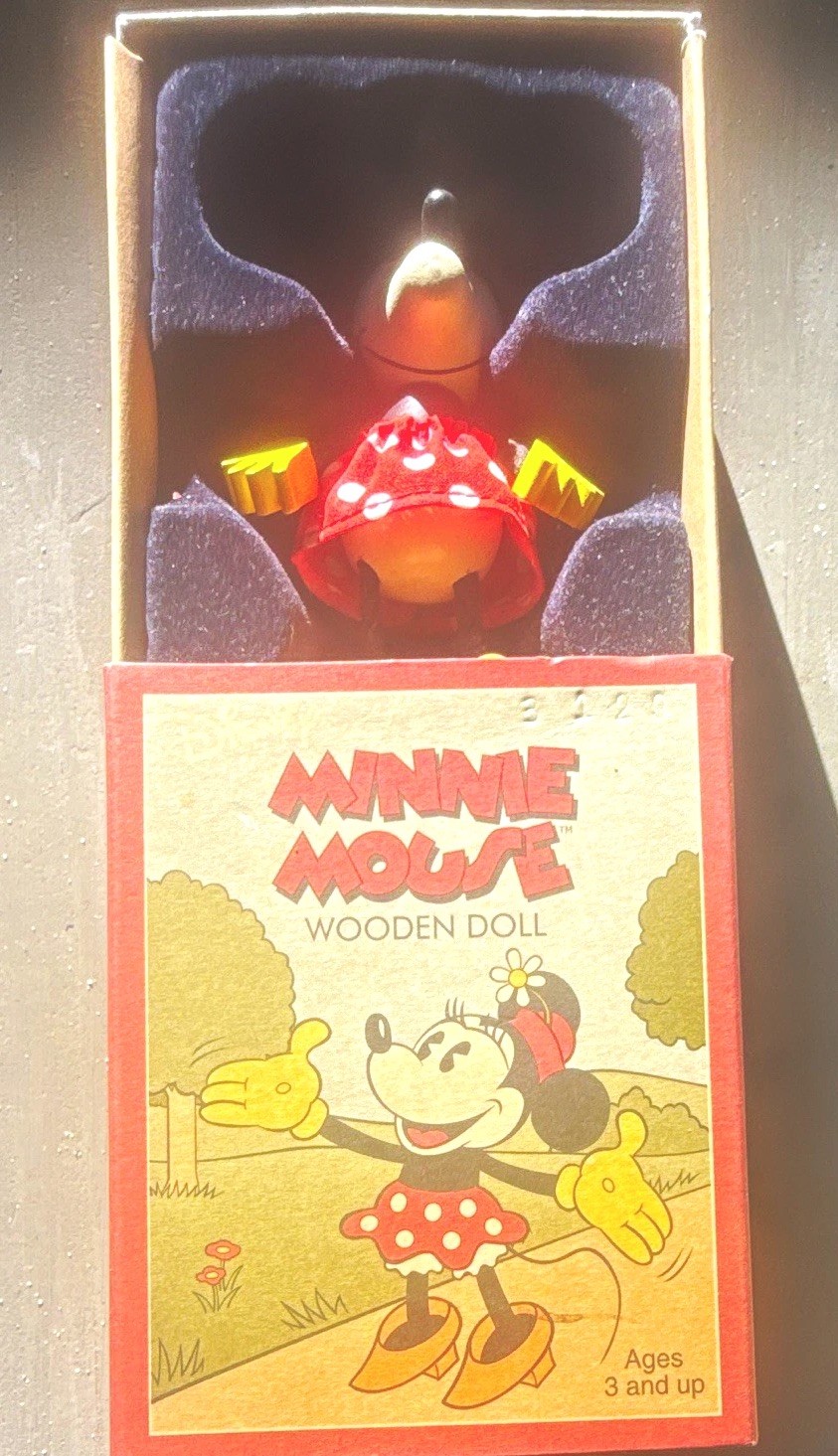 Vintage-Style Disney Minnie Mouse Wooden Doll by Schylling - Retro Collection Vintage-Style Disney Minnie Mouse Wooden Doll by Schylling - Retro Collection
