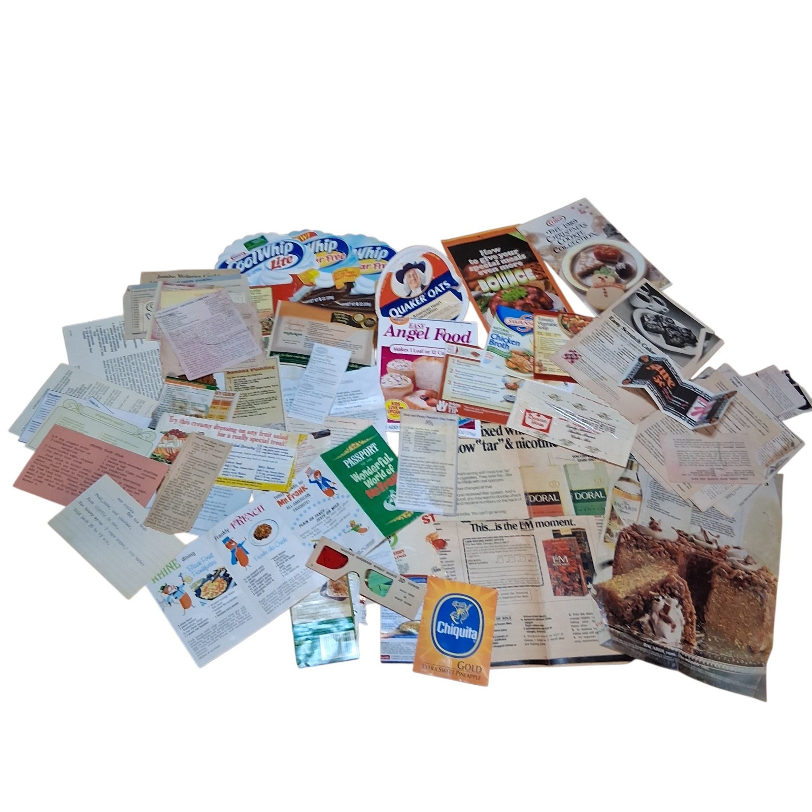 Vintage Recipe Food Clippings Magazines Newspapers Booklets Coupons Junk Journal