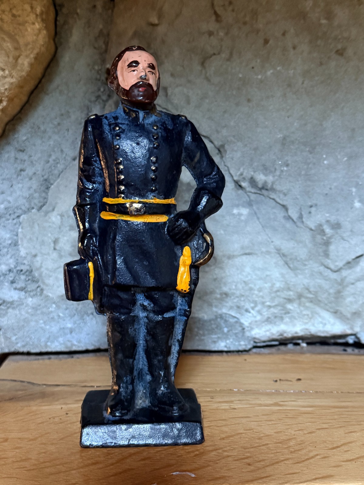 Vintage Ulysses S Grant Cast Iron Bookend Door Stop 7.5