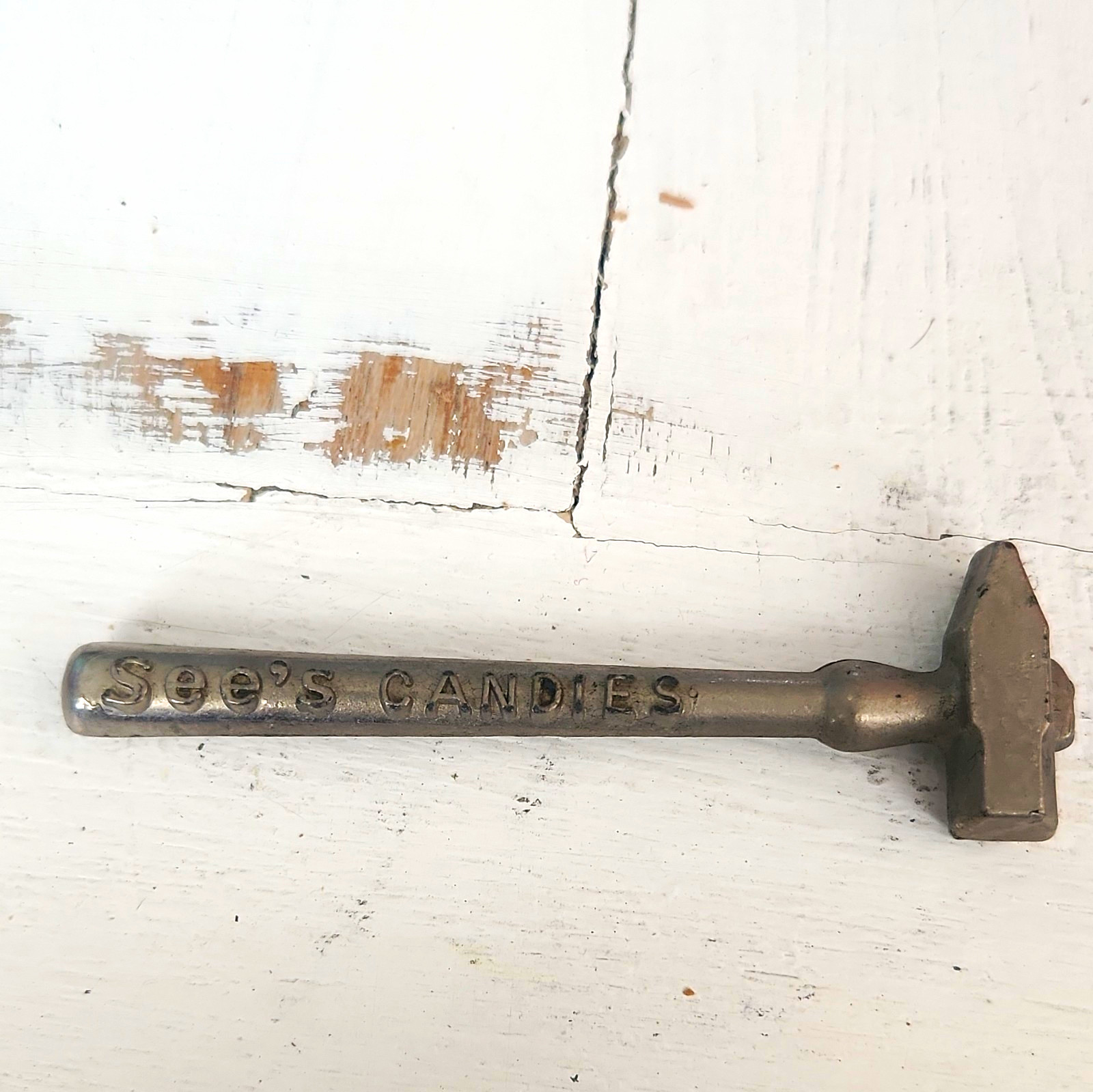 Vintage See\'s Candies Toffee Hammer Cast Metal