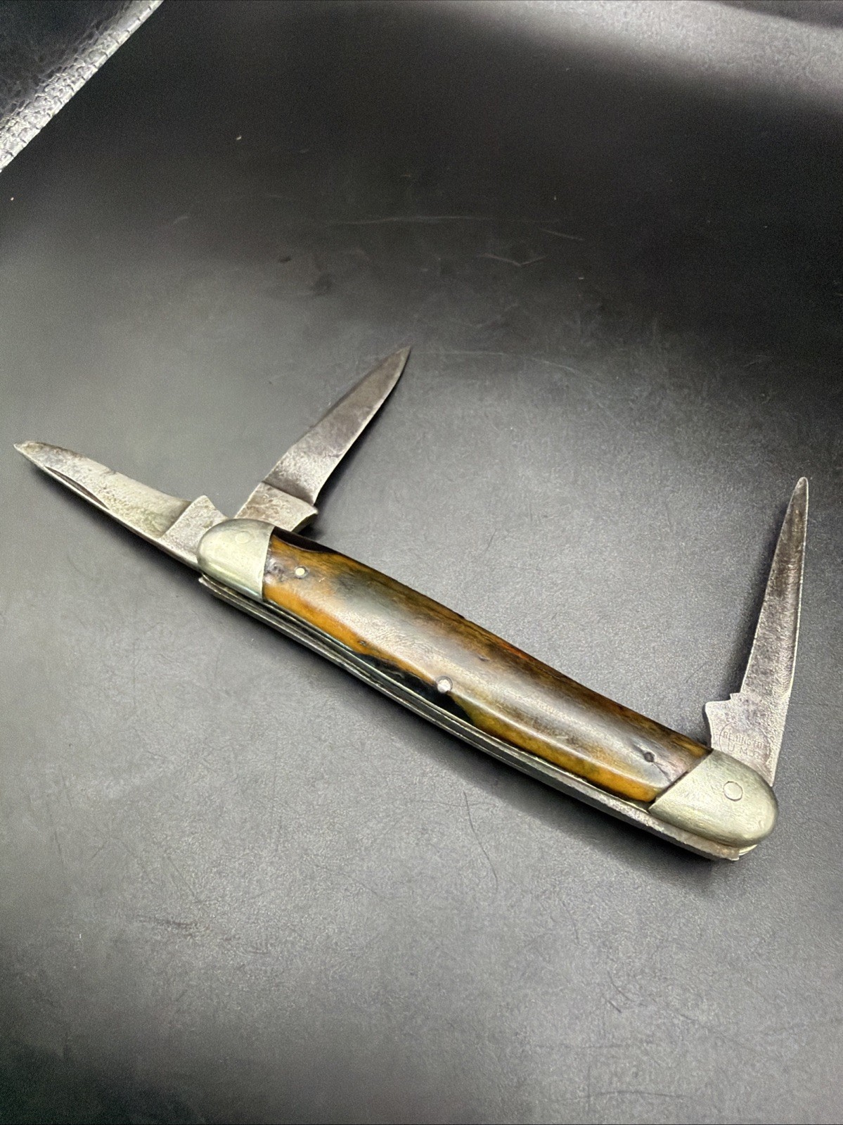 Antique Remington UMC R4203 3 Blade Cattle Pocket Knife Bone Handles As Is