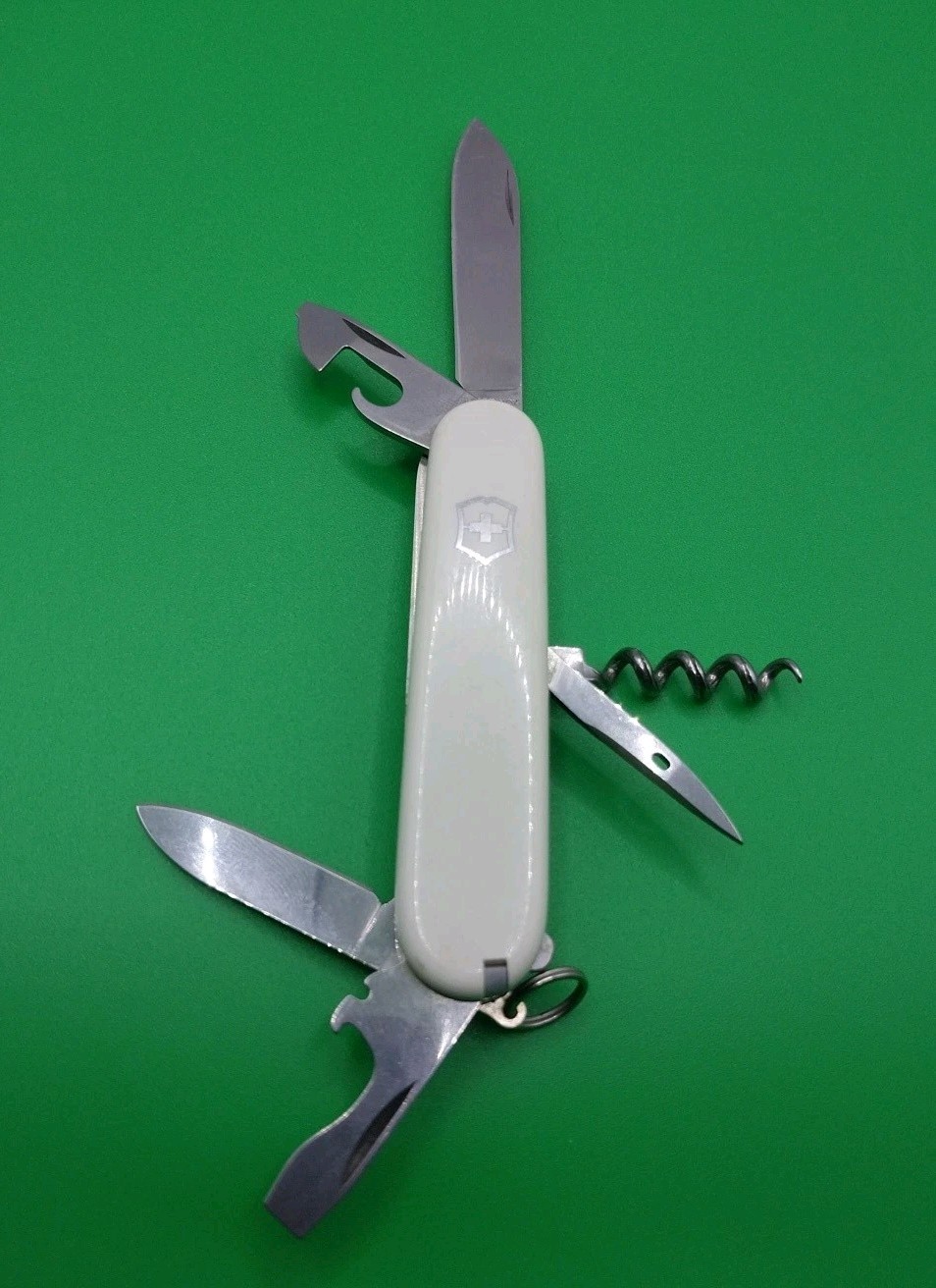 Victorinox Spartan Swiss Army Pocket Knife White Corkscrew Nice  
