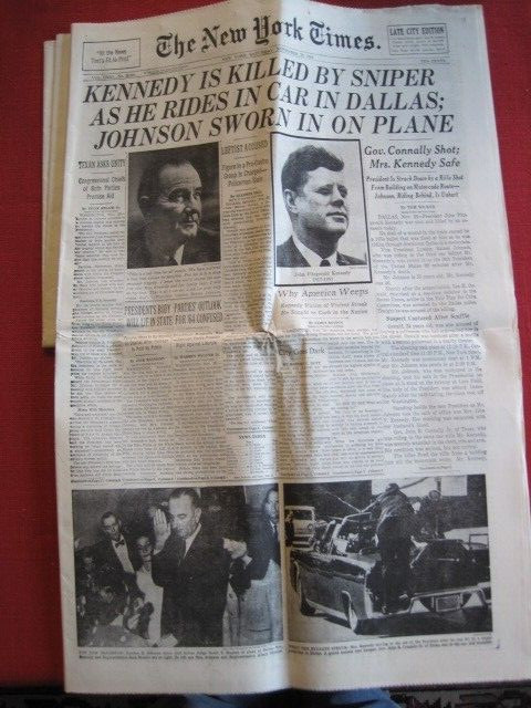 ASSASSINATION of a PRESIDENT, NYC Reproductions 1963