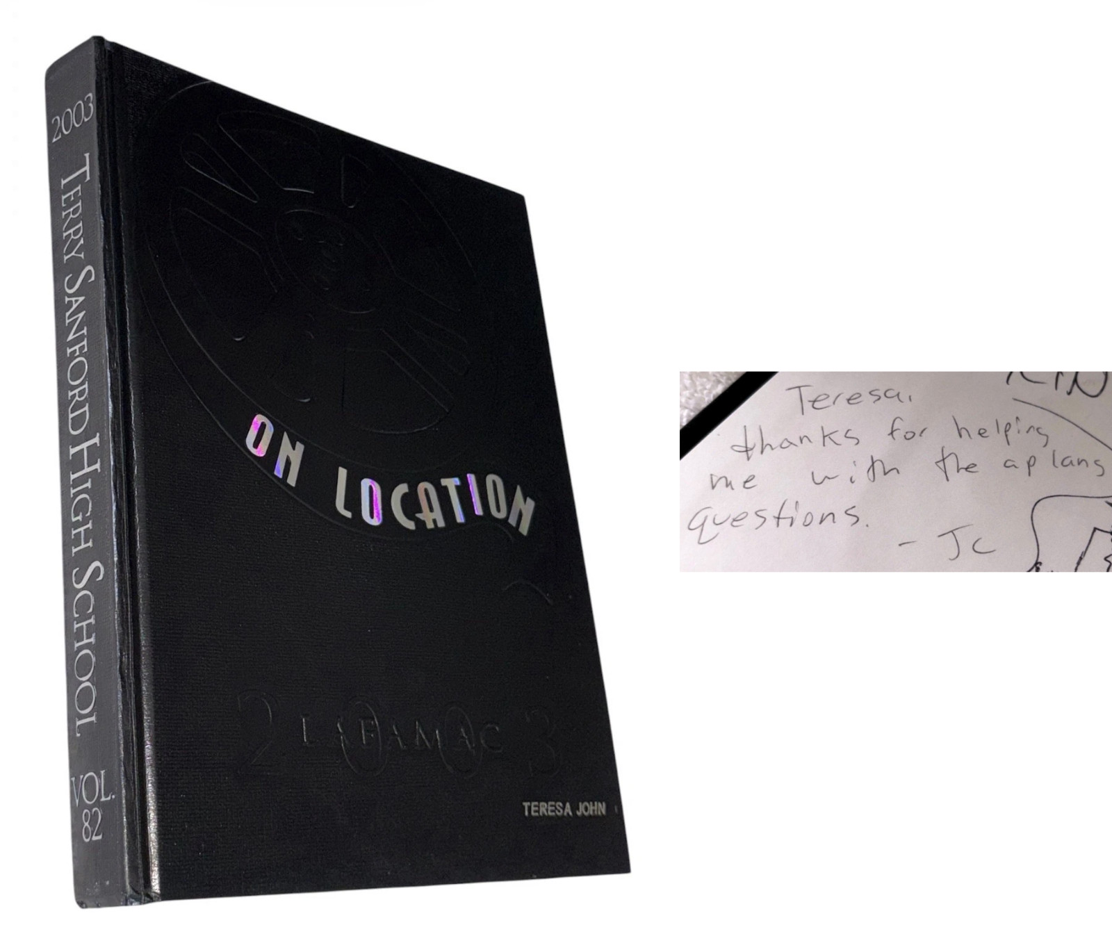 J. Cole ~ Signed 2003 Terry Sanford High School Senior Autographed Yearbook