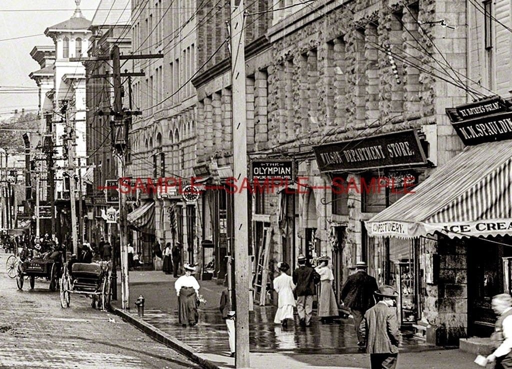1907 NORTH ADAMS, Mass. Street Scene PHOTO (154-c )