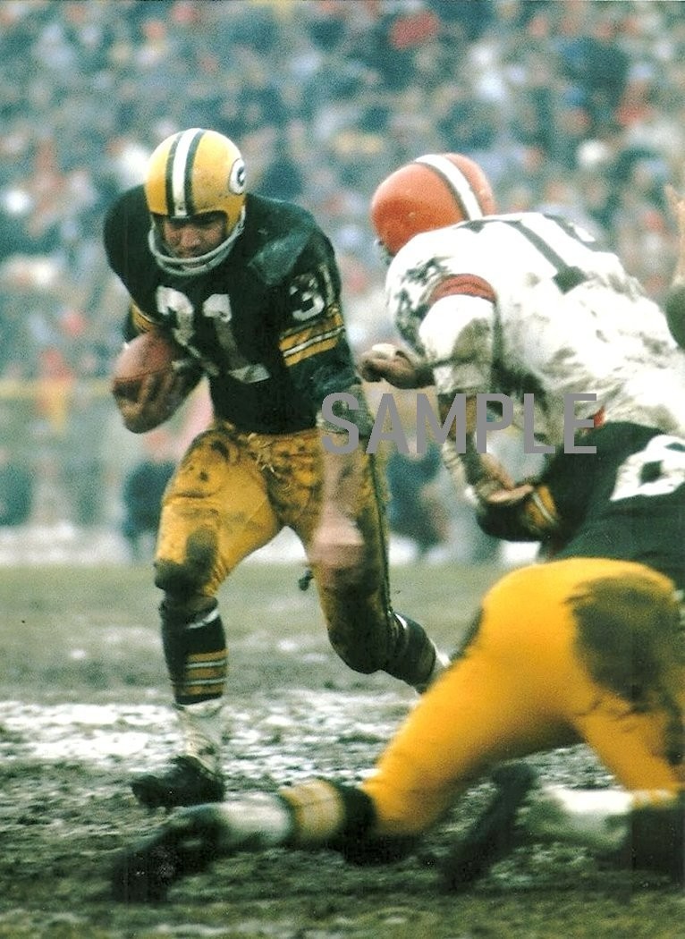 JIM TAYLOR Green Bay Packers 5x7 Borderless Action PHOTO  (141-N)