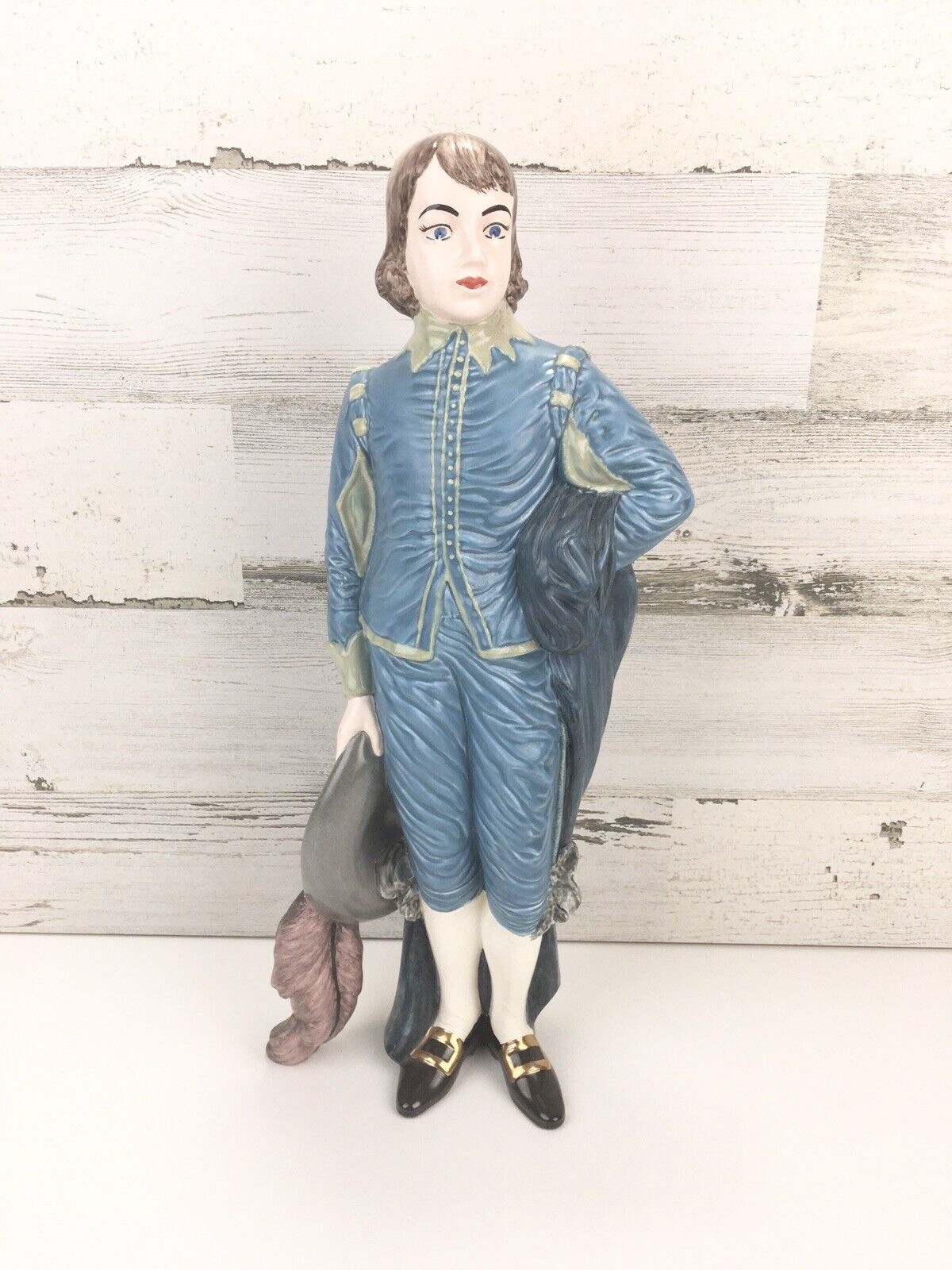 Antique French Victorian Male Figurine Porcelain - 16” Made In Holland