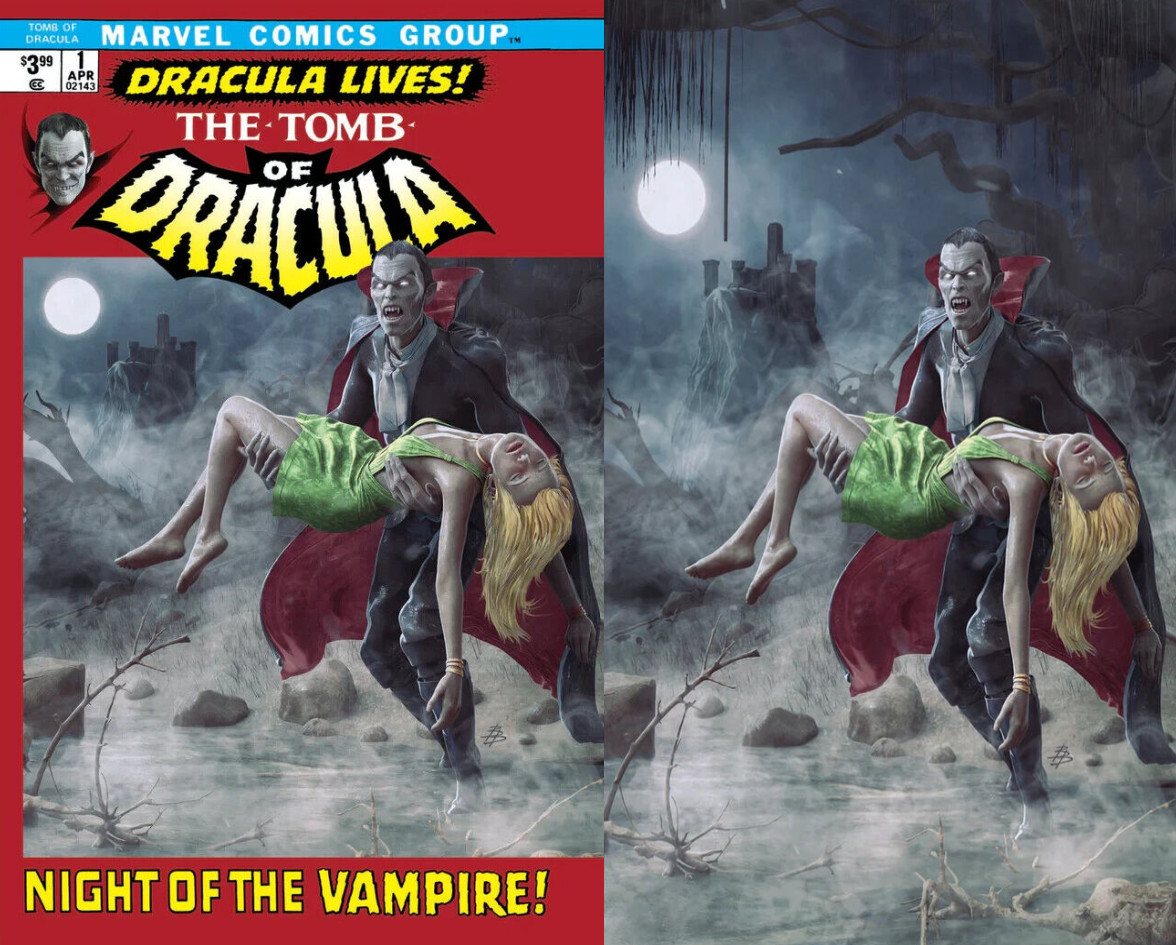 The Tomb of Dracula #1 Bjorn Barends Adams Homage NYCC Variant Cover Set COA LTD