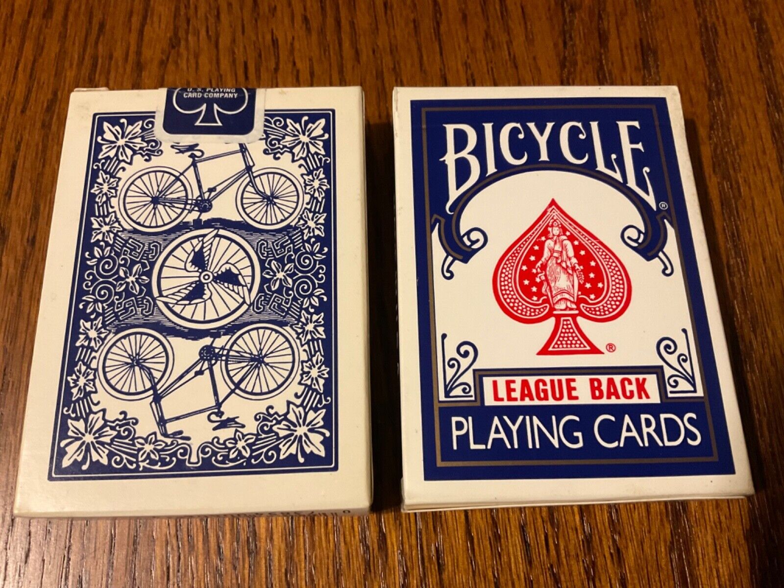 Vintage Bicycle Poker 808 League Back U.S. Playing Cards Co. 2 Decks Unopened