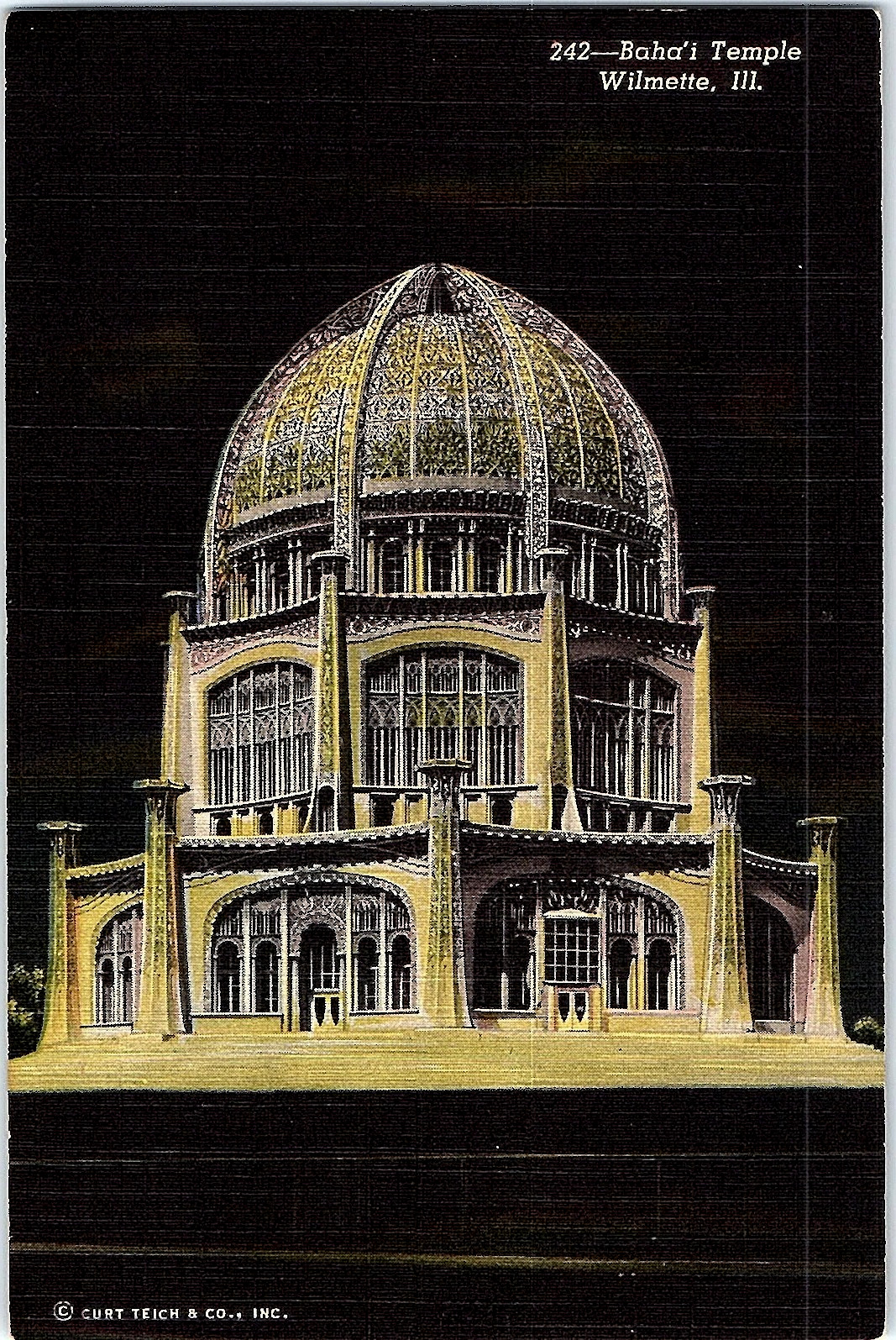 Vintage Postcard 1950 Baha'i House of Worship, Wilmette, Illinois