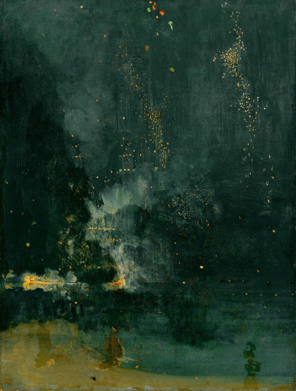 Whistler Nocturne Black Gold Falling Rocket Vintage Art Photo Reprint