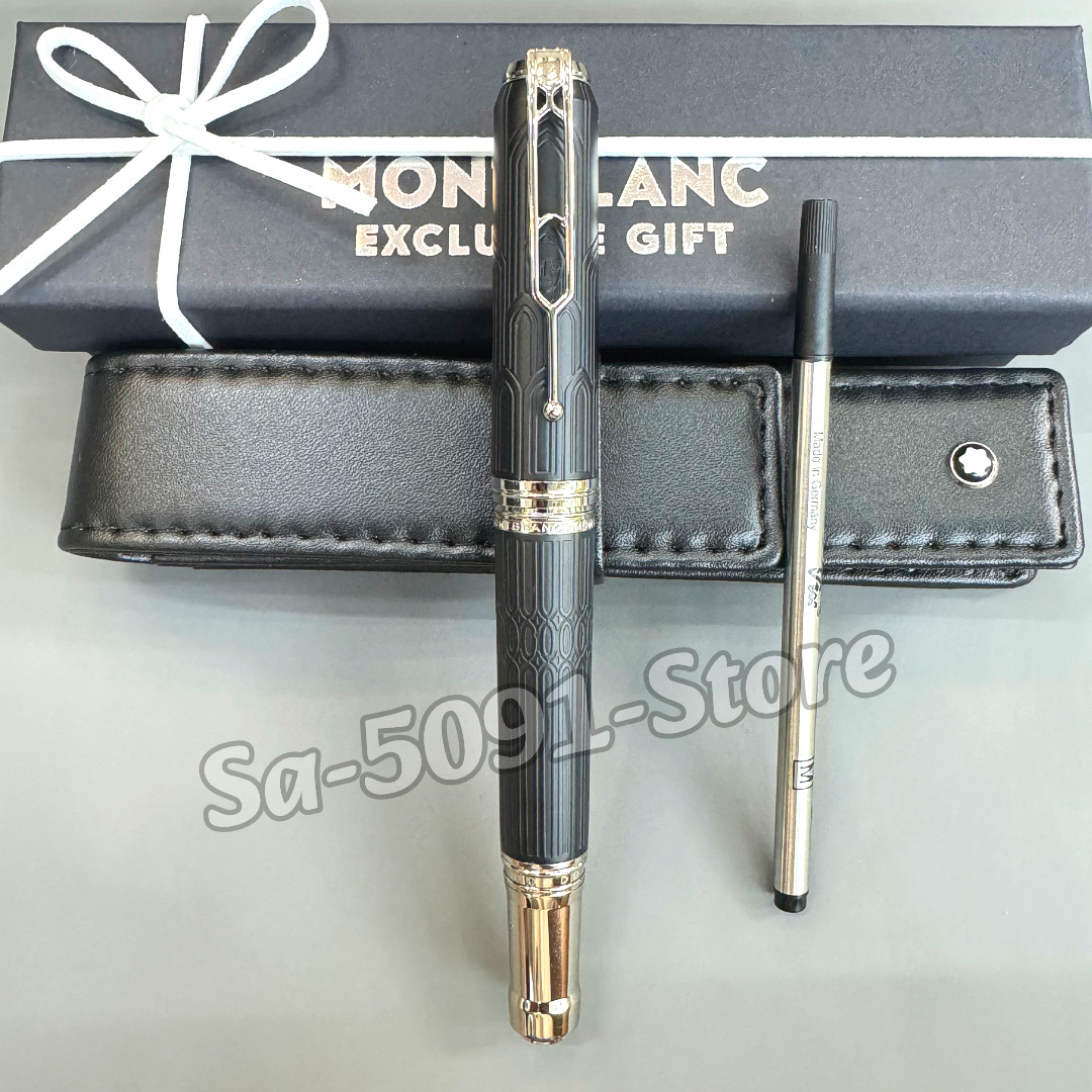 MONTBLANC Writers Edition Victor Hugo Black Silver Rollerball Pen w/ Box Refill