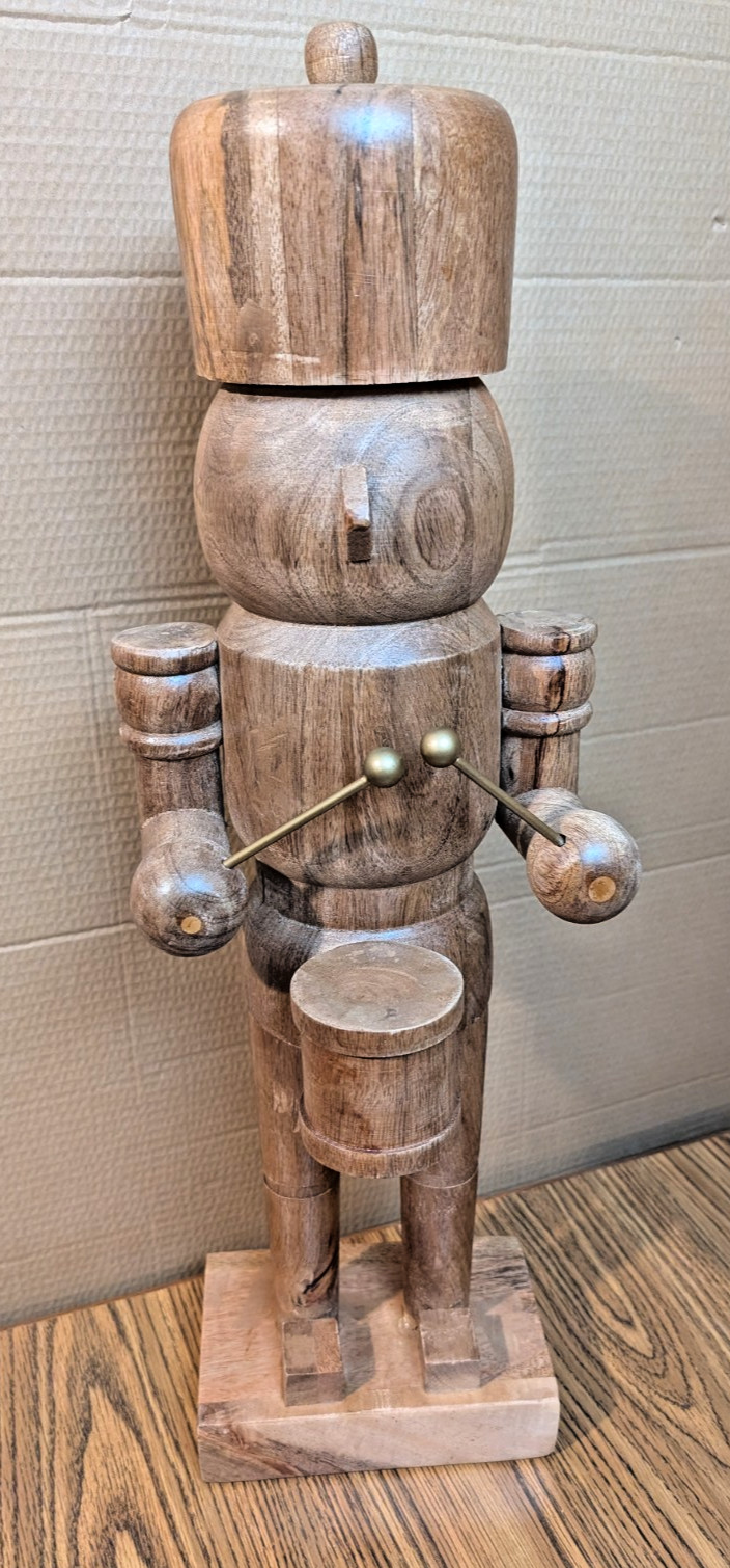 Holiday Time Giant Wood Nutcracker Drummer 2025 23.5