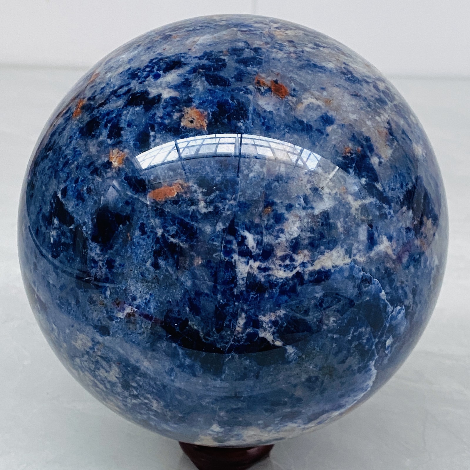 Blue Sodalite Ball Sphere Healing Crystal Natural Gemstone Quartz Stone 7.4LB