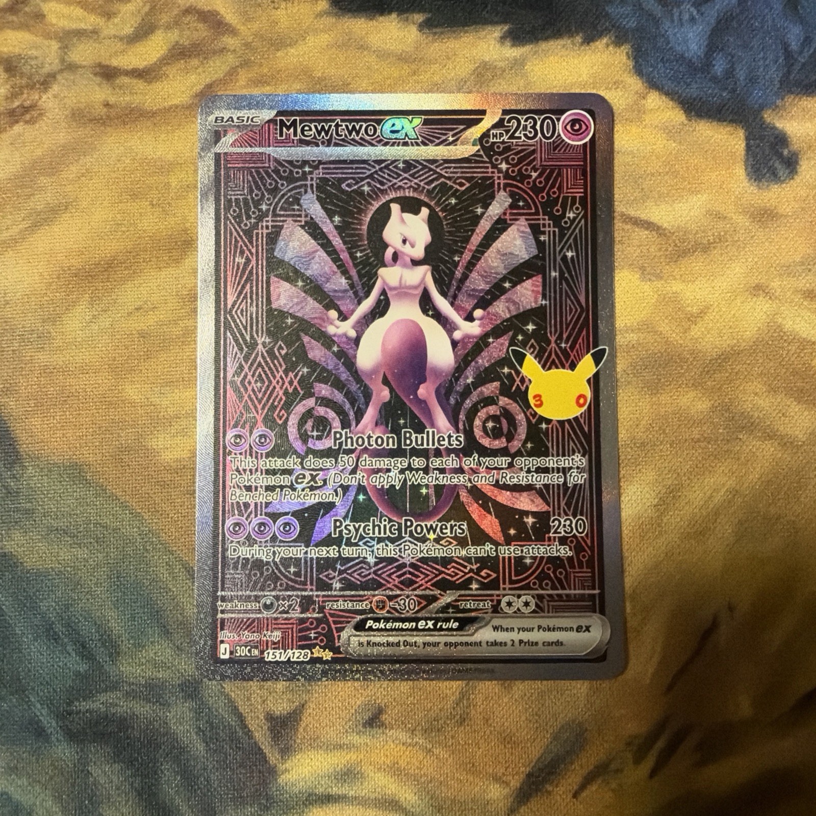 Pokémon 30th Anniversary Mewtwo Ex 151/128