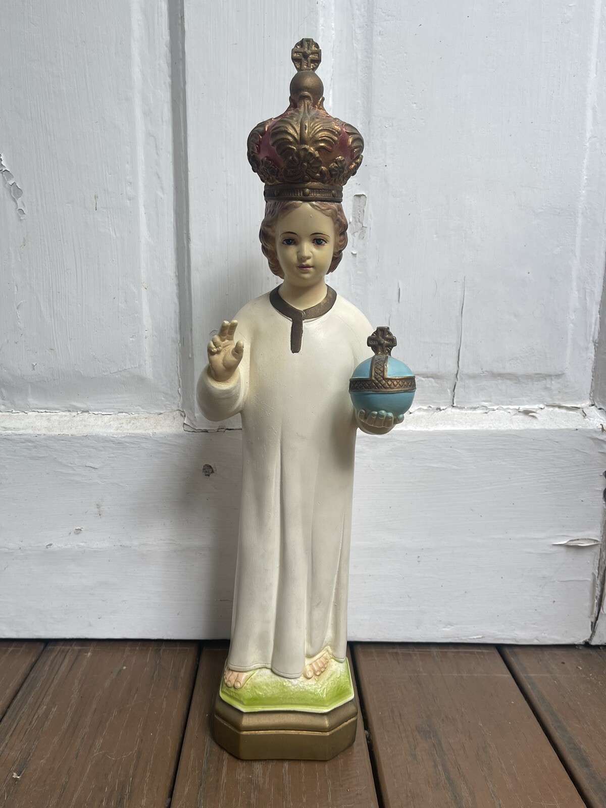 Vintage CSC Ceramic Chalkware Religious Statue 18.5” Tall Excellent Condition