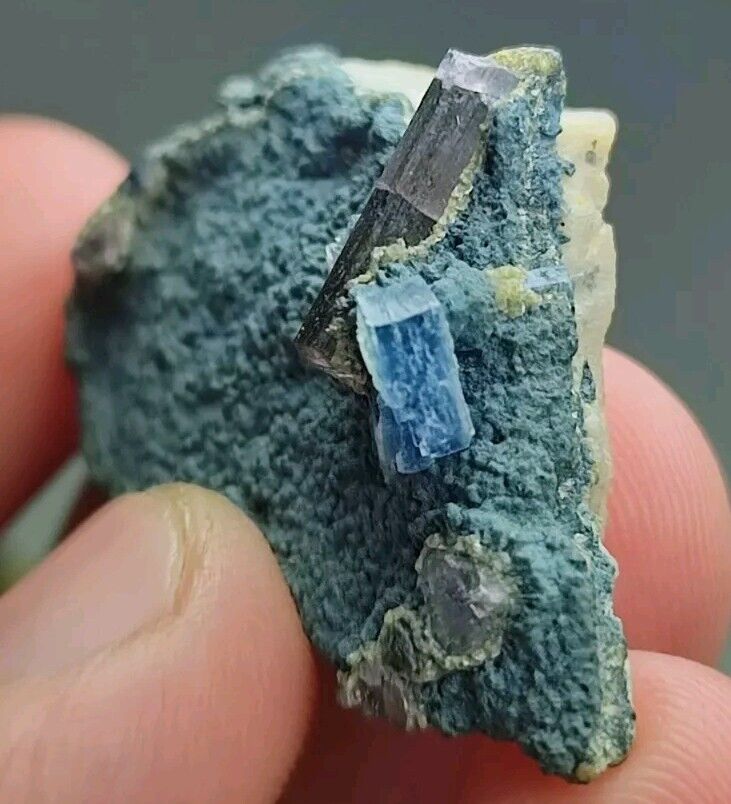 Alkali Rich Beryl(Vorobyevite) Crystal On Matrix Combined With Pink Tourmaline.