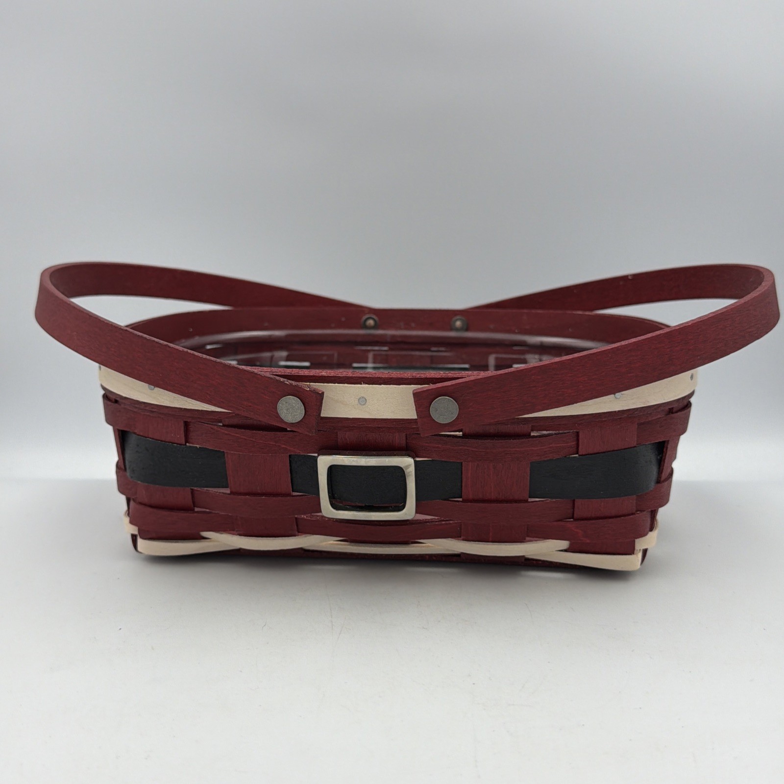 Longaberger 2013 Santa Belly Oval Muffin Basket w/ Protector