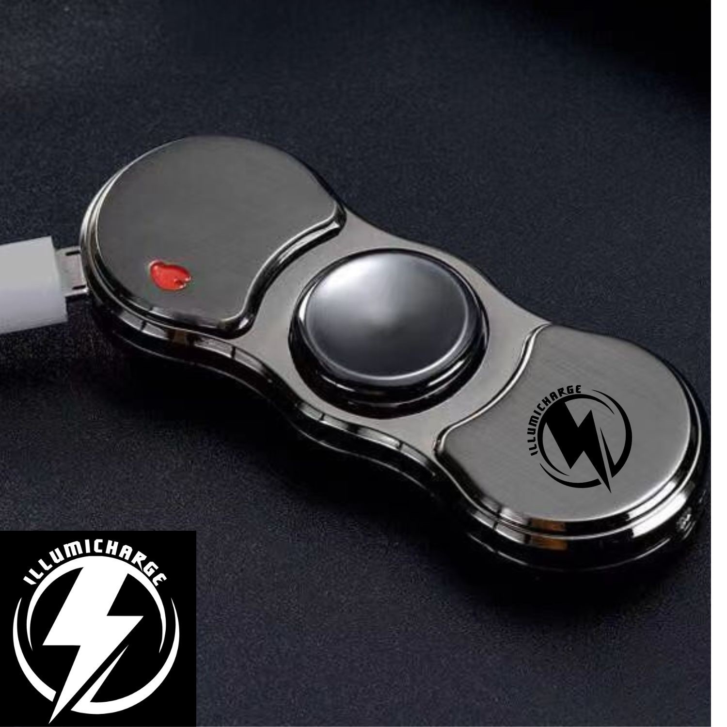 LED Spinner Lighter Fidget Light Up I Love You Gift Rechargeable Novelty