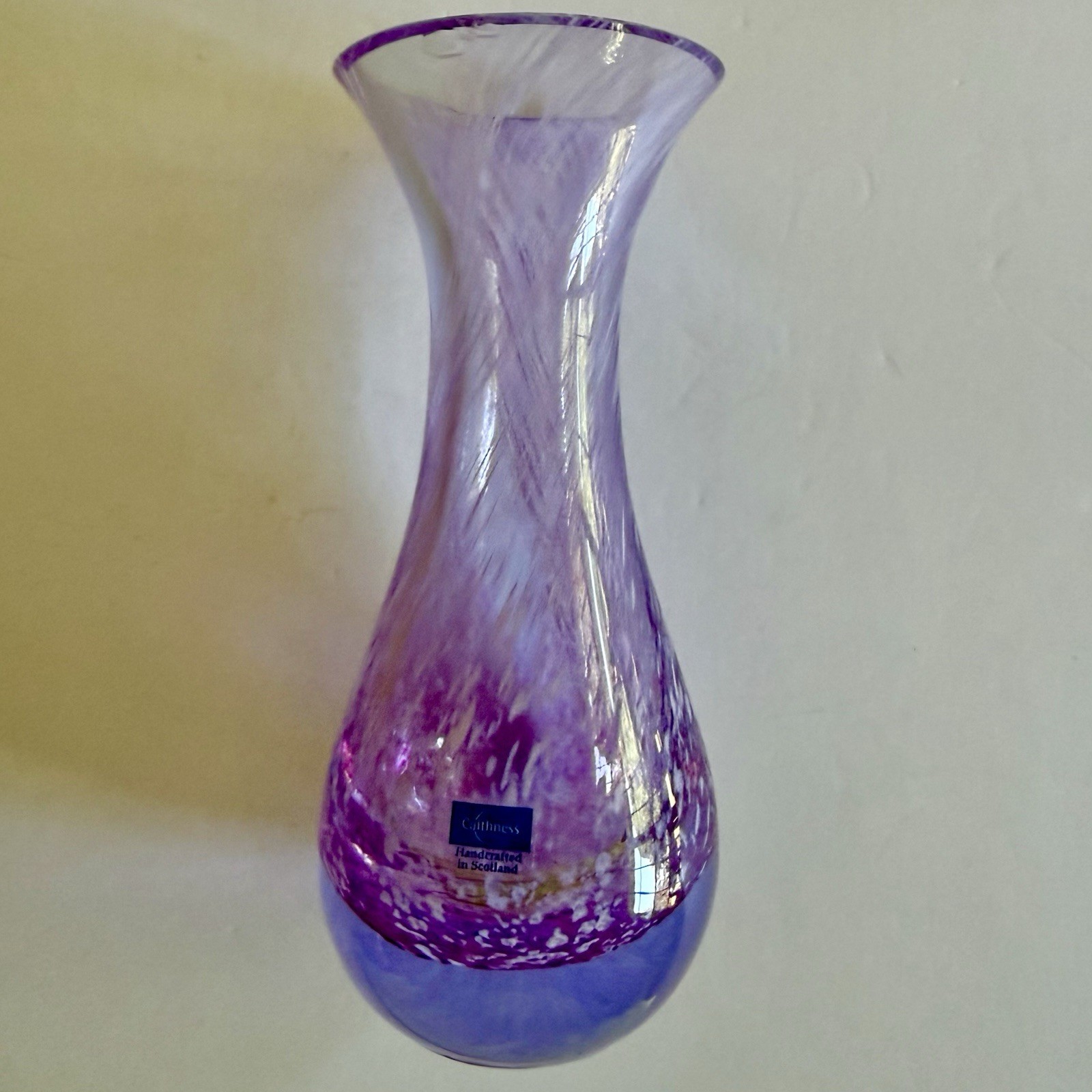 Gorgeous Heavy Purple Vase/Caithness Glass/6\