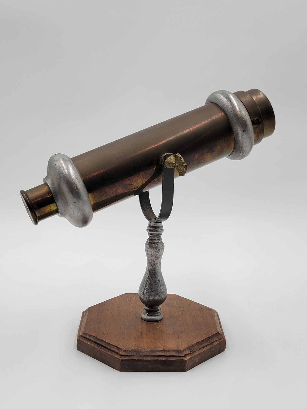 Rare Antique Turn Of The Century Italian Parlor Kaleidoscope W A Wooden Stand. 