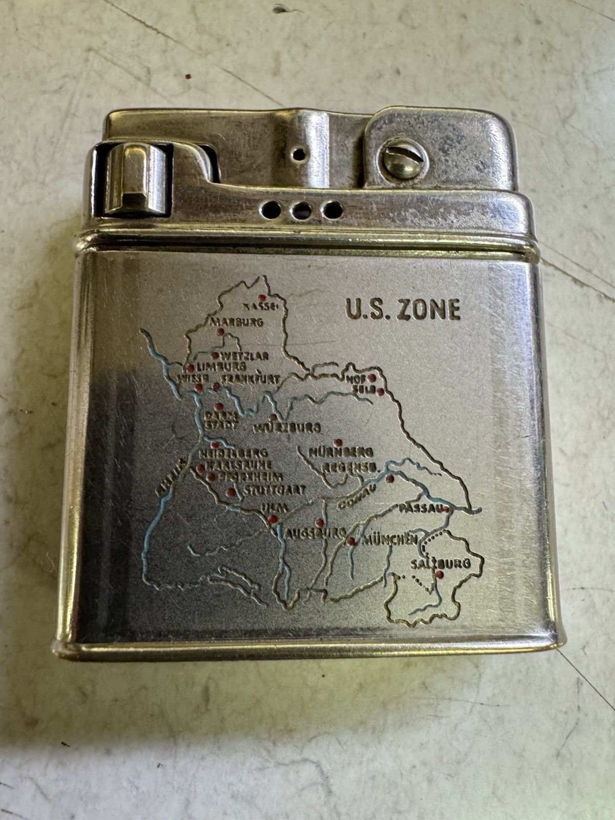Rare HTF Vintage Rowenta Semi Automatic Post WWII U.S. Occupation Zone Lighter 
