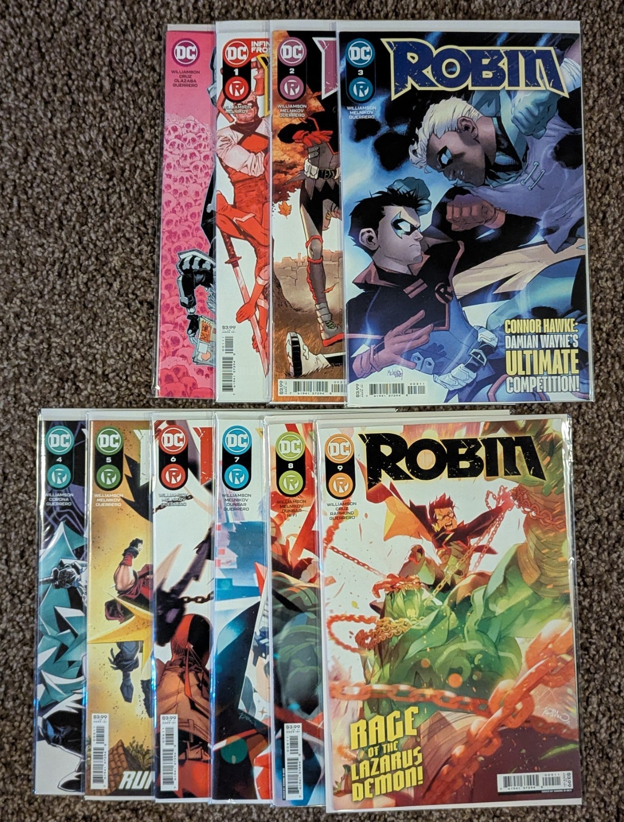 DC Comics - Robin #1-9 & Annual #1 (4th Series) Lot - Infinite Frontier - 2021