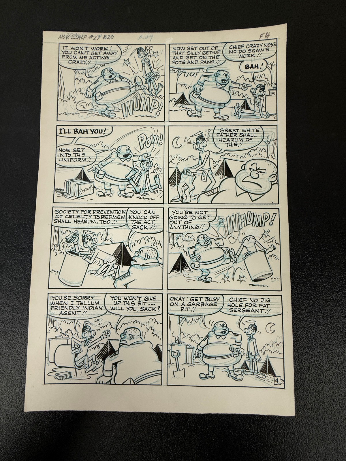 Sad Sack Army Life Parade #27 Original Art Page 29 1969 Harvey Sad Sack & Sarge