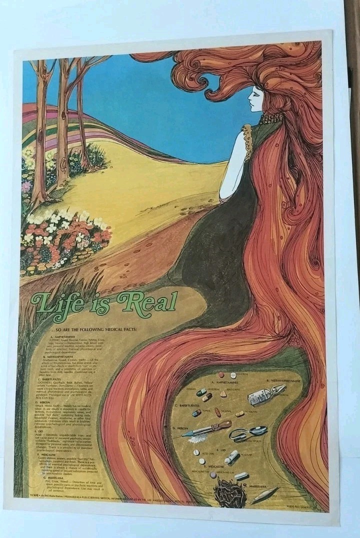 Original Vintage 1970 Anti Drug Poster Original Vintage 1970 Anti Drug Poster