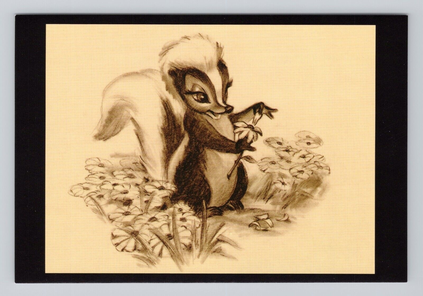 Postcard Bambi 1942 Flowers Concept Art Art of Disney