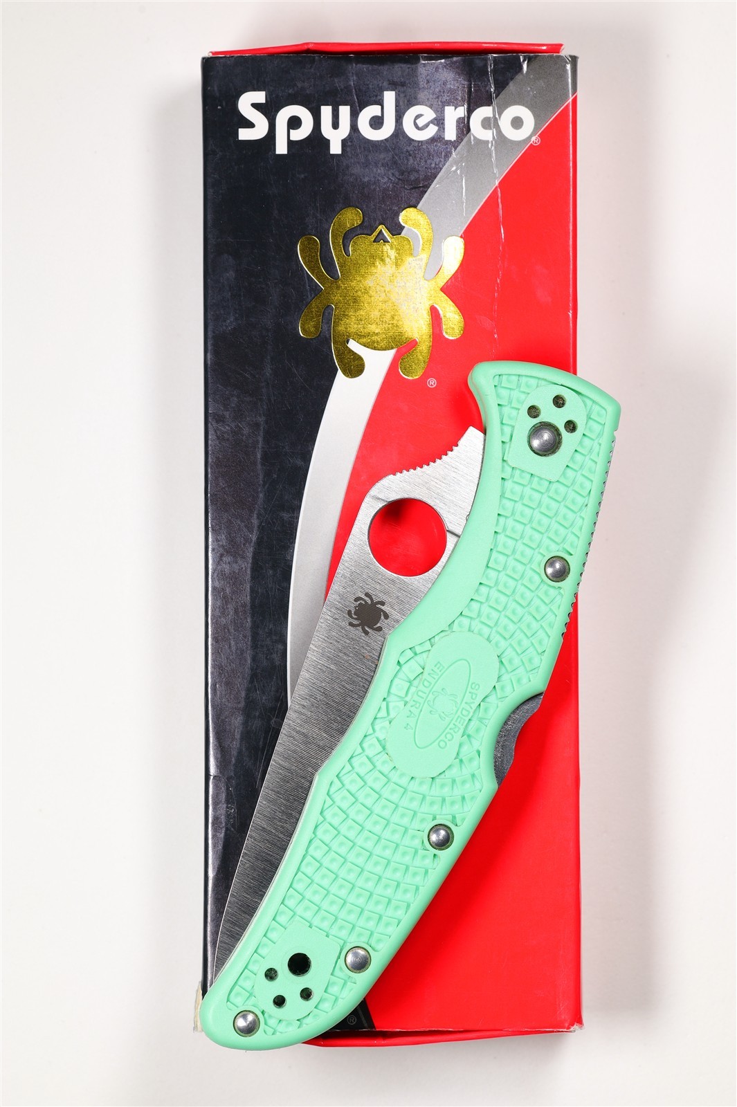 Spyderco Endura 4 C10FPGRM4 CPM M4 Satin Blade Mint Green FRN Folding Knife