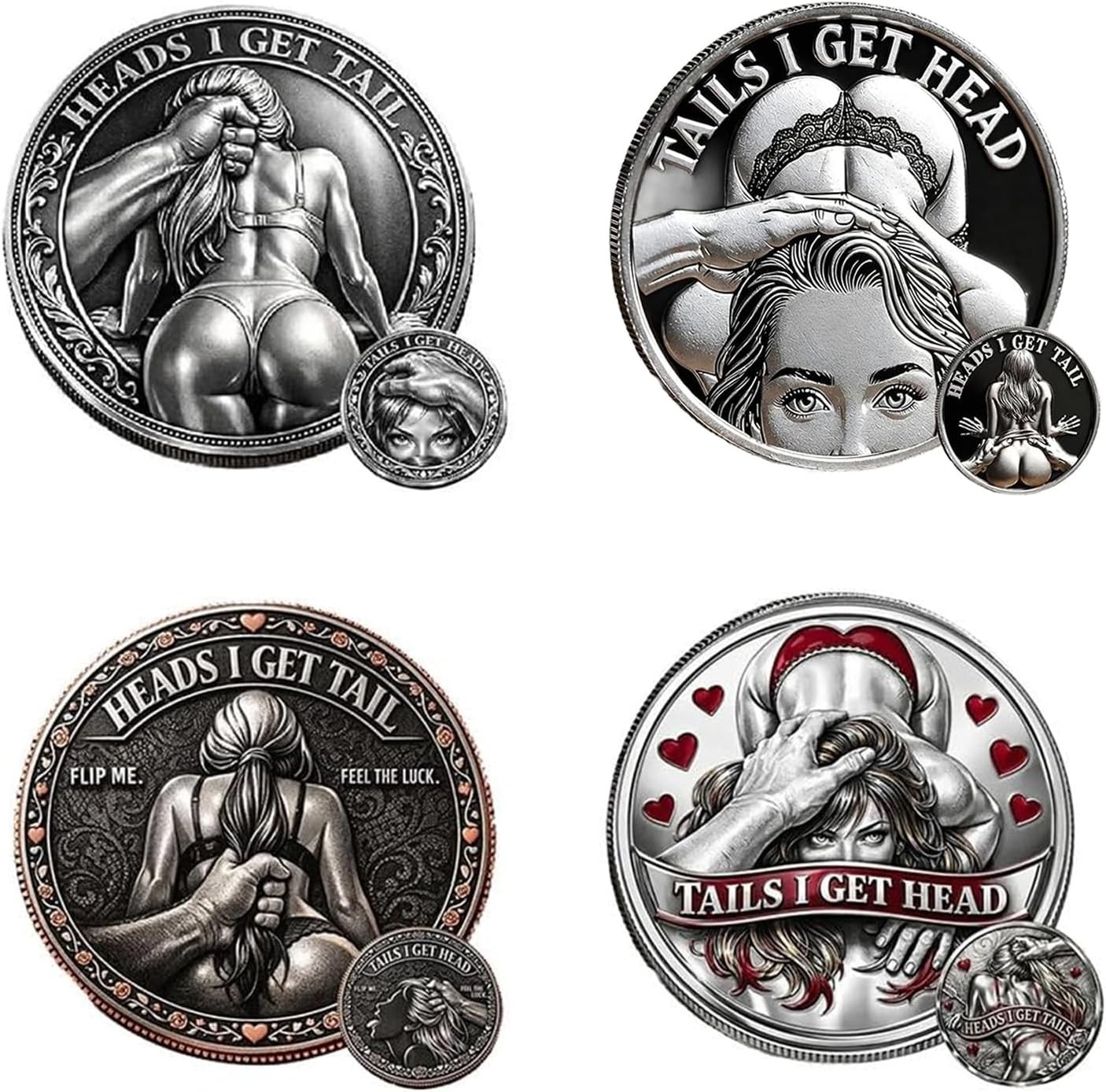 Heads I Get Tail/Tails I Get Head Commemorative Coin - Funny Heads and Tails Cha