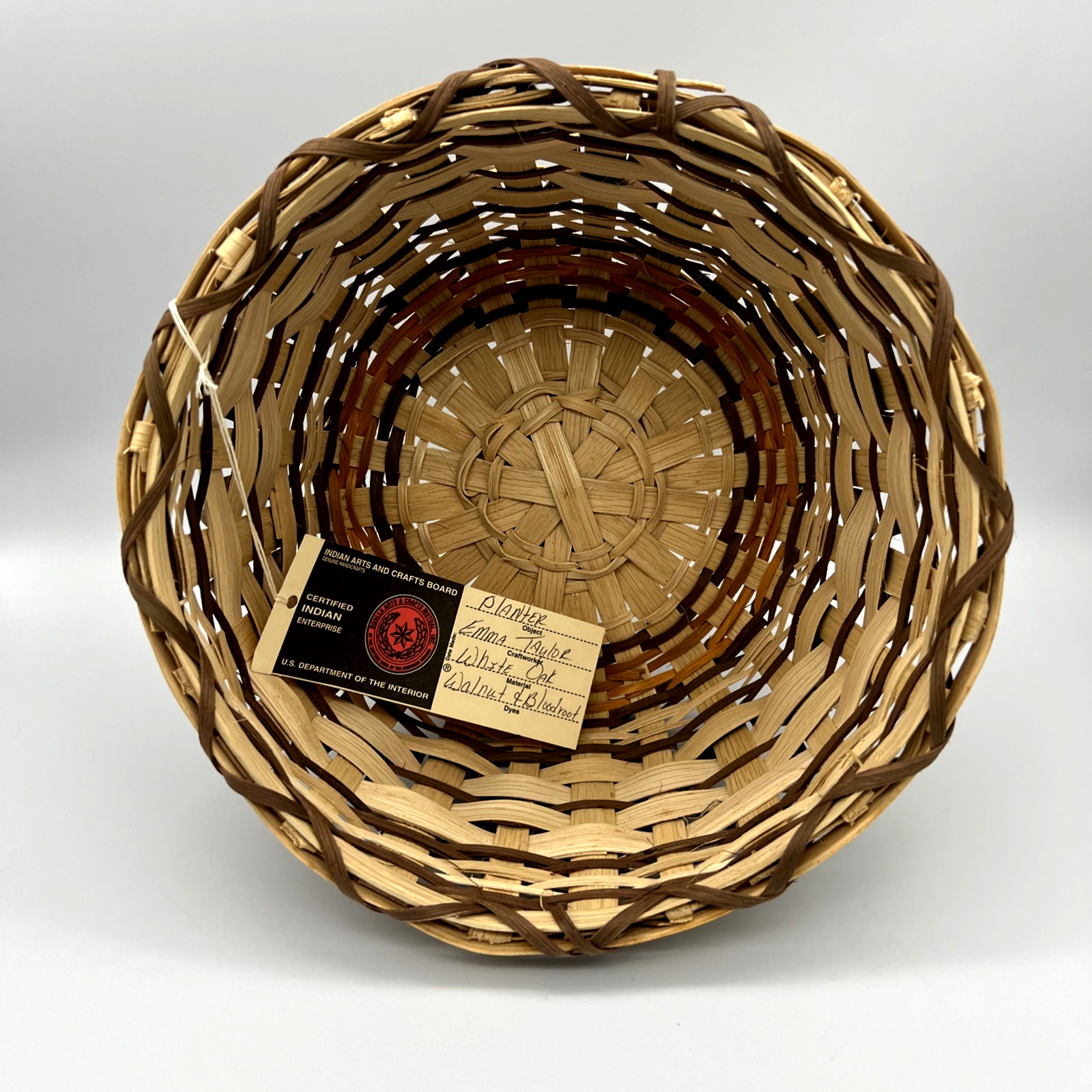Vintage Emma Taylor CHEROKEE Indian White Oak 10