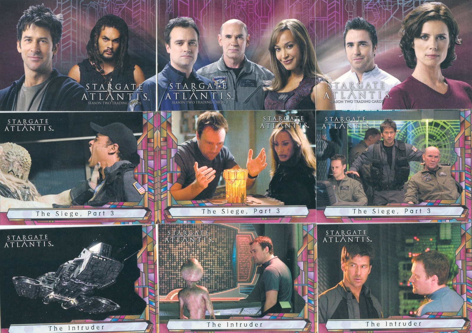 2006 Stargate Atlantis Season Two Complete 72 Card Base Set + P1 & Empty wrapper