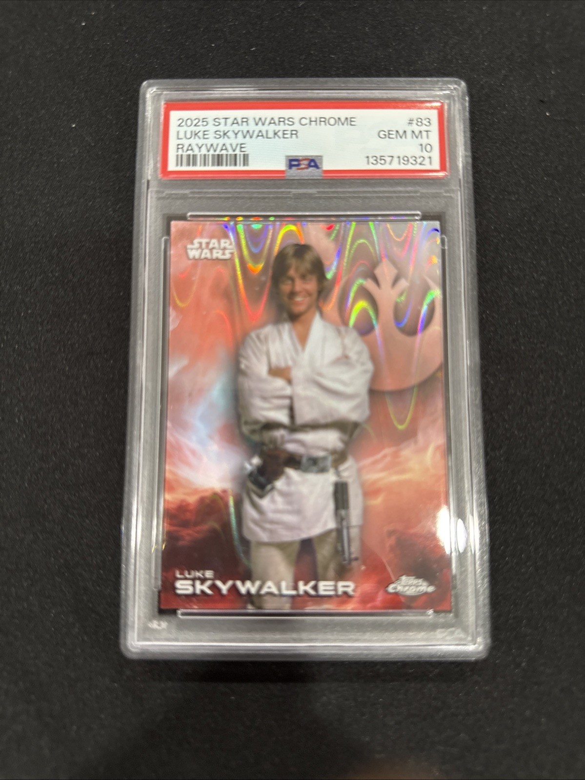 PSA 10 2025 STAR WARS CHROME LUKE SKYWALKER RAYWAVE - POP 2