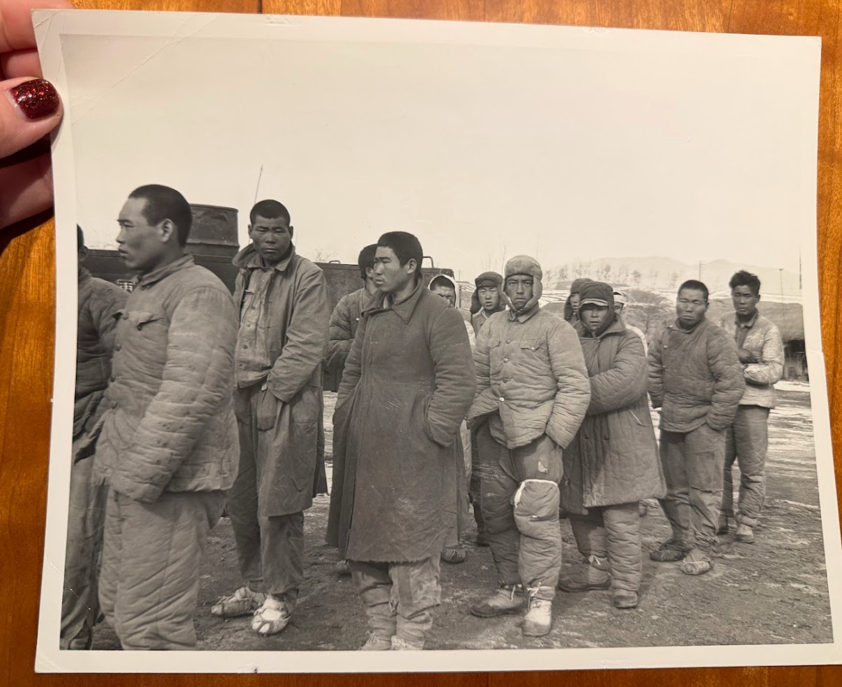 RARE 1950 Chinese POWs Korean War 8x10 Photo ROK III Corps Korea