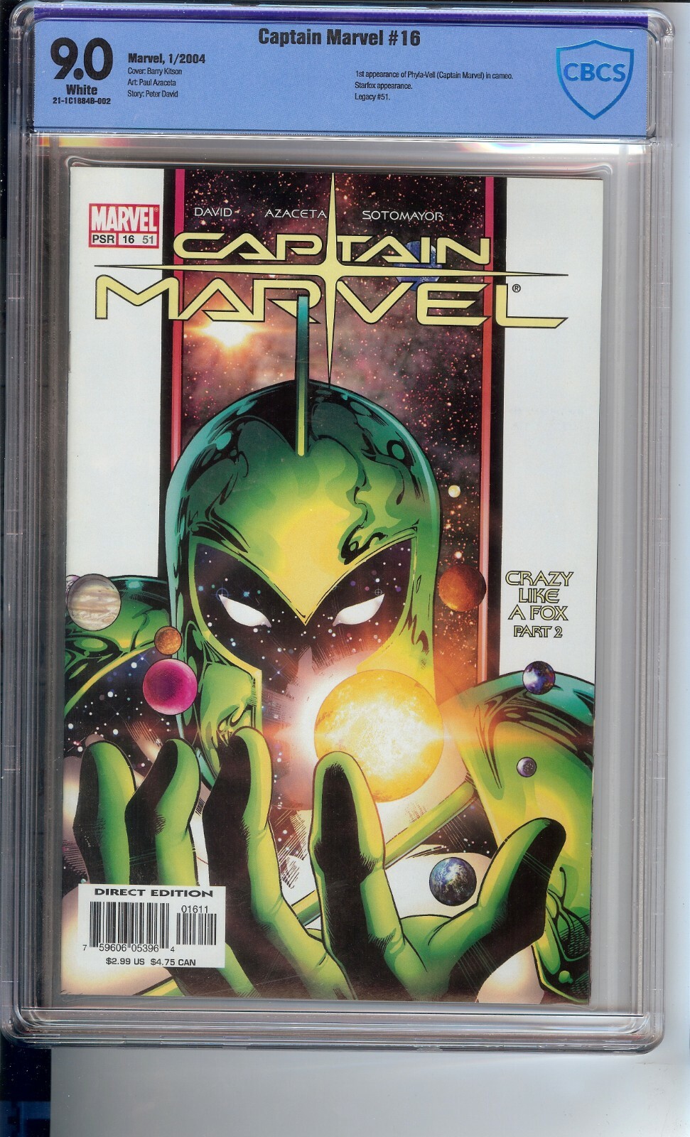CAPTAIN MARVEL  #16  CBCS 9.0  \
