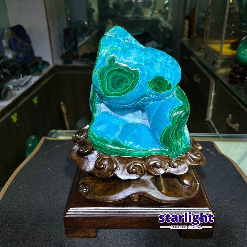 9LB Natural Malachite Mineral freeform specimen Reiki Stone Healing+BASE