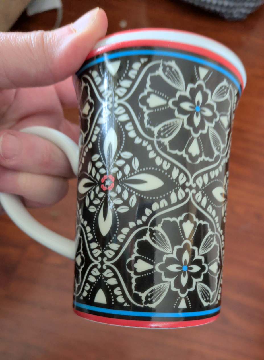 Vera Bradly  Coffee/Tea Mug With Lid