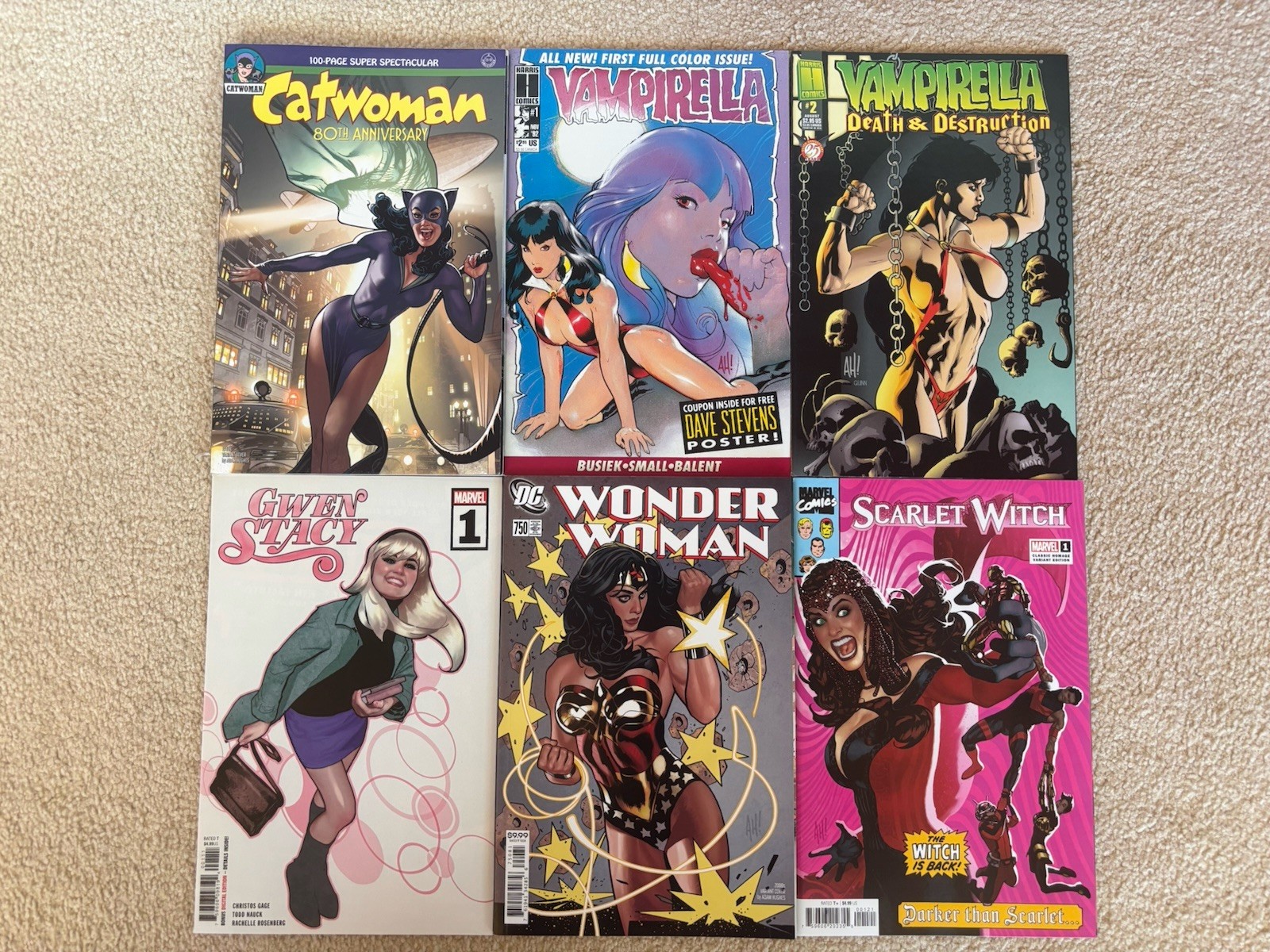 Lot Of 11 All Different Adam Hughes Cover Art Comic Books VF To NM 2 Prestige Lot Of 11 All Different Adam Hughes Cover Art Comic Books VF To NM 2 Prestige