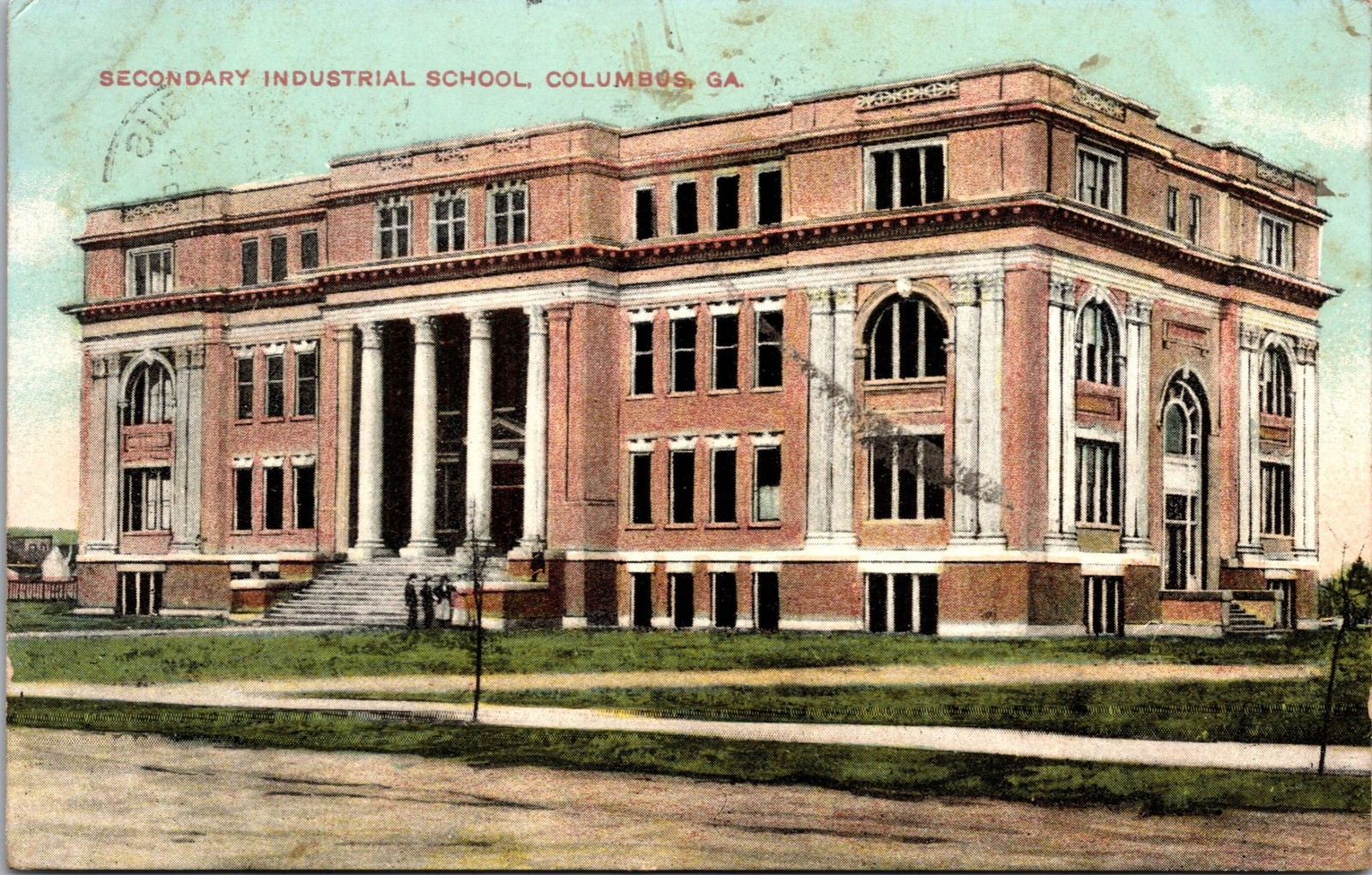 White's Secondary Industrial School Columbus GA Postcard Addressed 1¢ Stamp