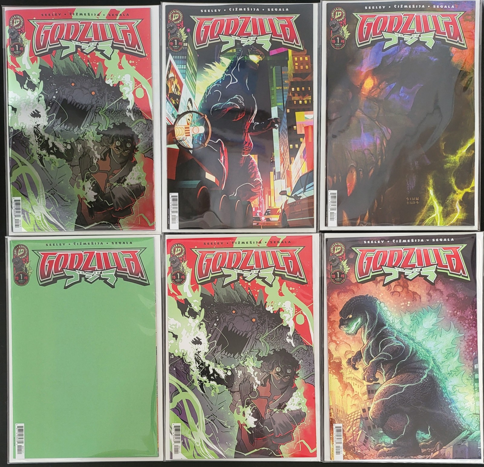 Godzilla #1, Lot of 6 Standard Covers, NM/Better, 1st 