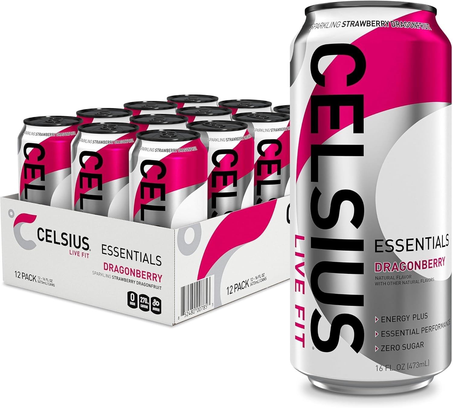 Sugar Free Energy Drink Sparkling Dragonberry 16oz 12 Pack Fitness essentials™ Sugar Free Energy Drink Sparkling Dragonberry 16oz 12 Pack Fitness essentials™
