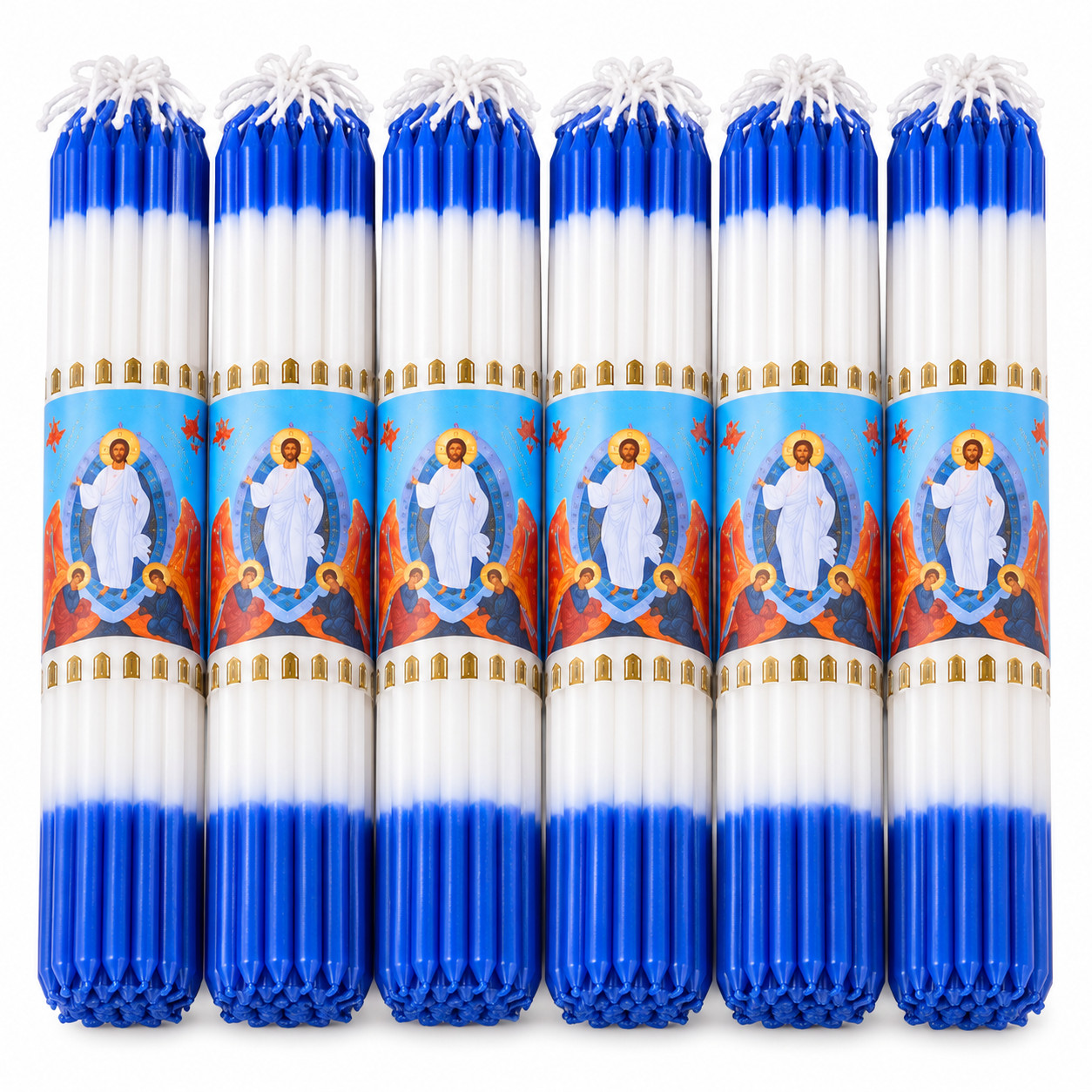 38 Jerusalem Holy Land Church Candles Blue White Scented Blessed Jesus Prayer