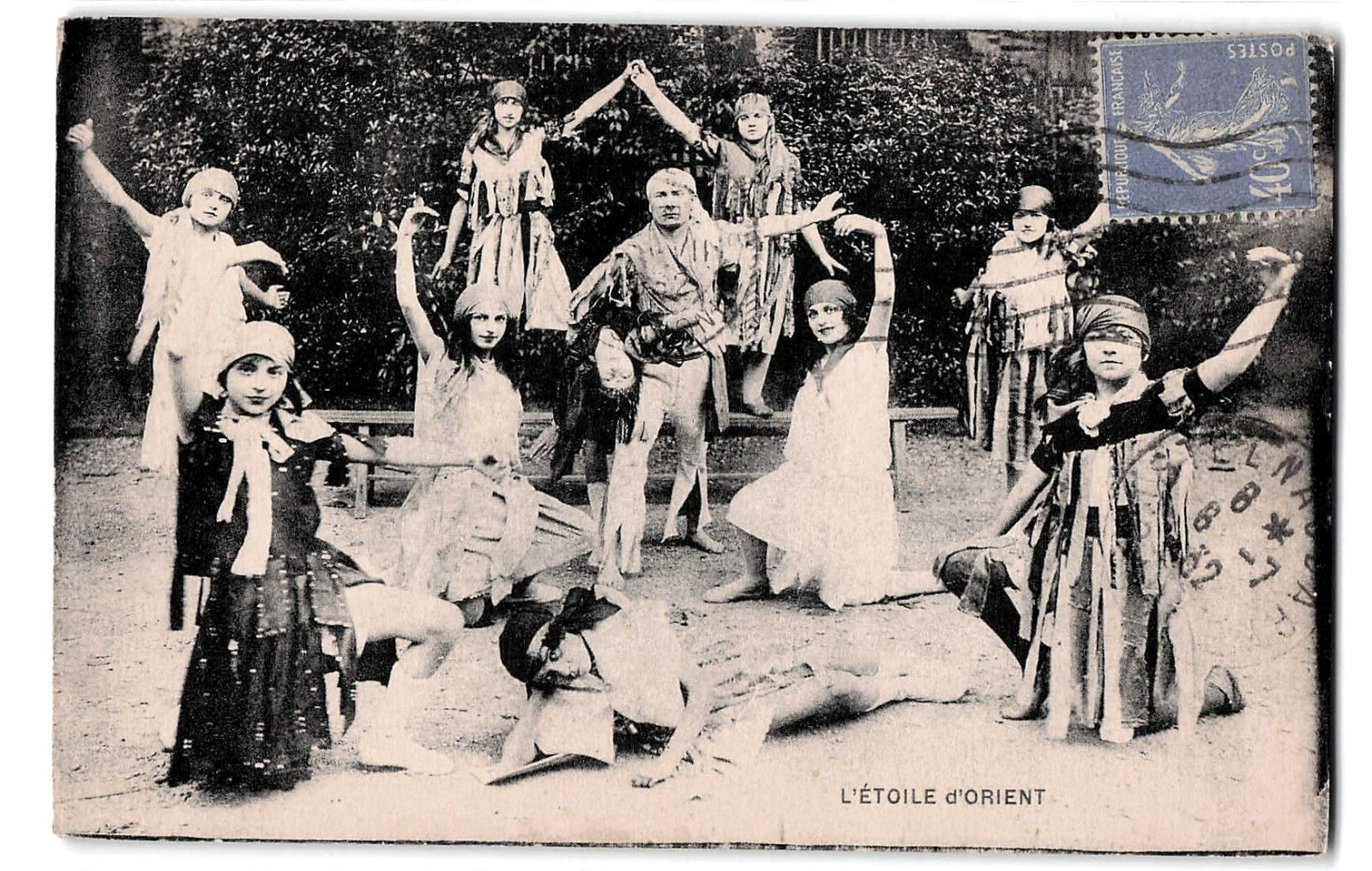 c1905 Postcard, French Circus L’Étoile d’Orient Exotic Performers, Traveling Sho