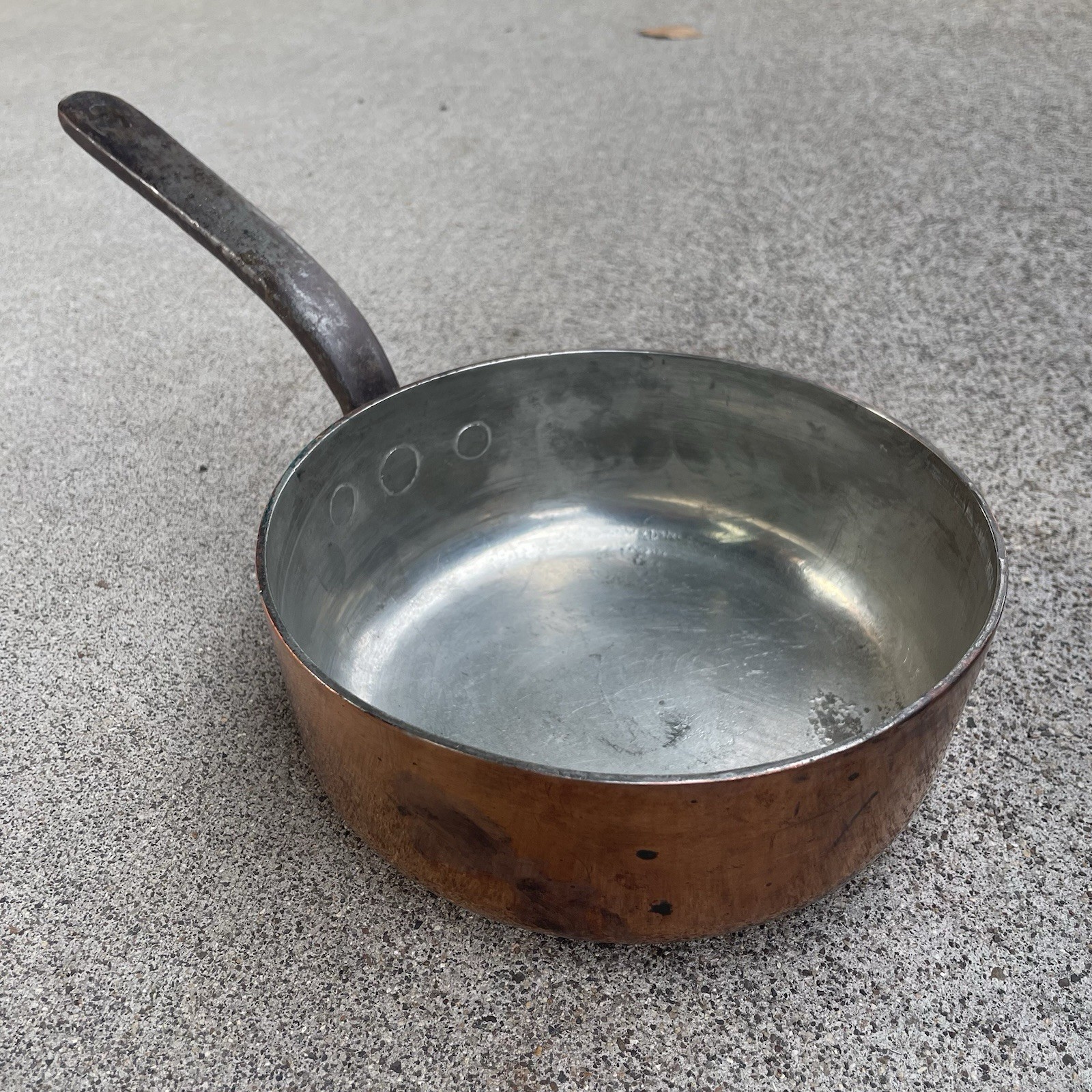 Vintage French Heavy Copper 7.5\