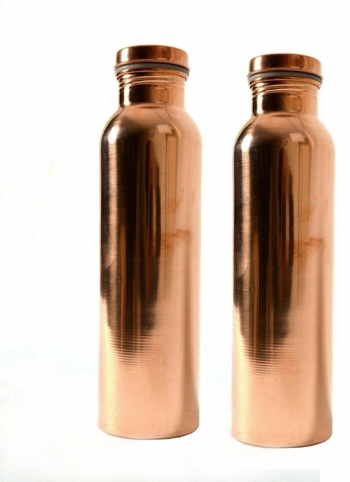 2 Pcs 900 ml Plain Copper Bottle For Ayurveda Health Benefits Leak Proof Bottle